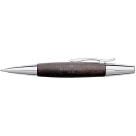 Faber Castell 148383 - E-Motion Twist Chrome/Wood Black Ballpoint Pen
