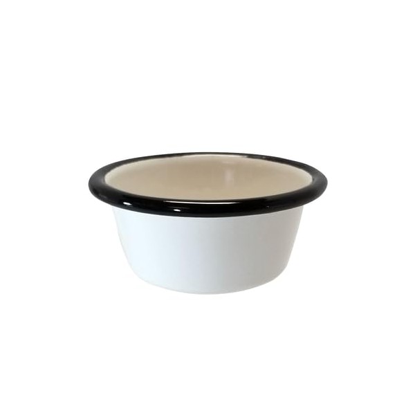 TableCraft 11046 Enamelware Collection Ramekin, 5 oz., Round, vitreous Porcelain