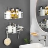 Kegii 3 Pack Shower Caddy, Bathroom Shower Shelf Organiser, White