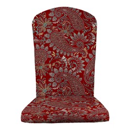 RSH DECOR: Foam Adirondack Chair Cushion | 48” x 20” x 2” | All-Weather Spun Fabric | Water and Fade-Resistant | Outdoor Cushion for Patio Furniture | Eastman Berry Red Paisley