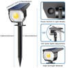 Peasur 2 Pack Solar Spot Lights Outdoor, Solar Spotlights Outdoor