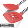 2 Pack Spatulas, Solid & Slotted Silicone Spatula Set, Stainless