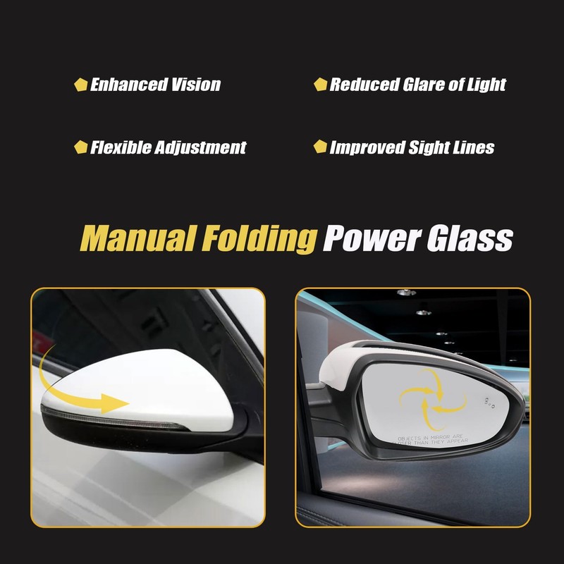 XQSMWF 8 Pins Right Passenger Side Mirror Assembly 87620M7090 Compatible