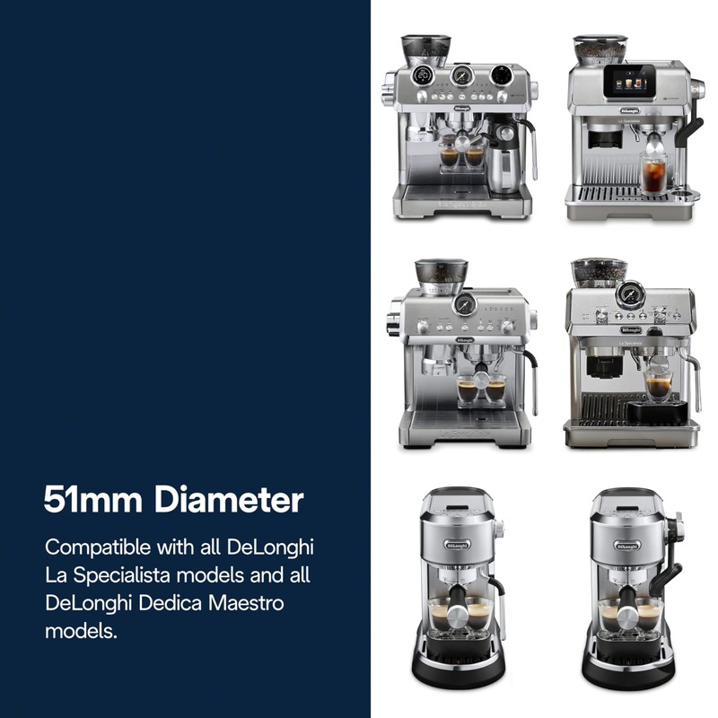 De'Longhi Rosewood Bottomless Portafilter, 51mm