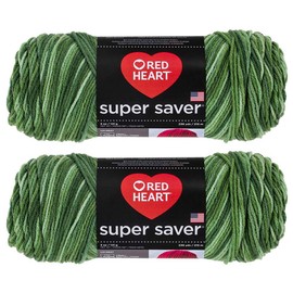 Bulk Buy: Red Heart Super Saver (2-Pack) (Green Tones, 5 oz Each Skein)