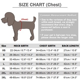 TFENG Reflective Jacket For Dogs and Puppies, Waterproof, Warm, Padded Cushion Raincoat With Fleece, Sizes XS to 3XL
