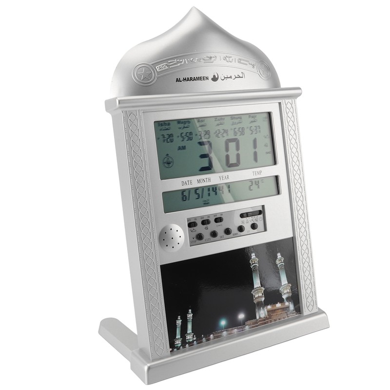 Digital Azan Mosque Prayer Clock Calendar Alarm Clock Multifunction Muslim