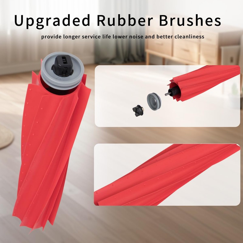 Rubber Main Brush Replacement Compatible for RoborockS7, S7 MaxV, S7