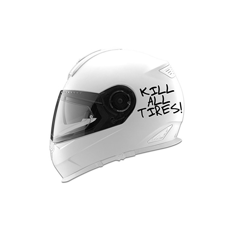 Kill All Tires! Auto Car Racing Motorcycle Helmet Decal -