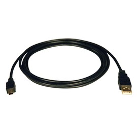 Tripp Lite USB 2.0 Hi-Speed A to Mini-B Cable (A to 5Pin Mini-B, M/M) 3-ft.(U030-003),Black