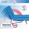 Rio Beach Portable Lay Flat Folding Backpack Beach Lounge Chair