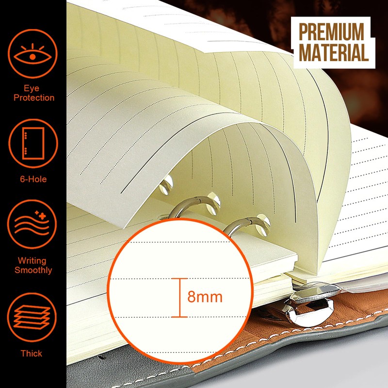 FANDAMEI A5 Refills Lined Paper Set - A5 Refill Pad