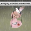 Outdoor Hanging Double-Layer Bird Feeder, Outdoor Hanging Bird Bathtub, Double-Layer