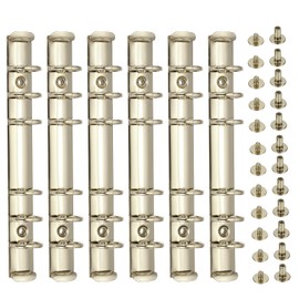 PATIKIL A6 6-Hole Ring Binder Mechanisms, Set of 6 Ring Binder Spine Replacement for Ring Binder Planner