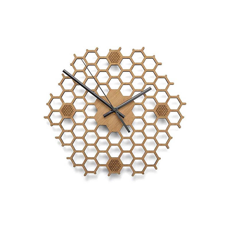 Wall Clock in Open Honeycomb Shape - Creative and Modern
