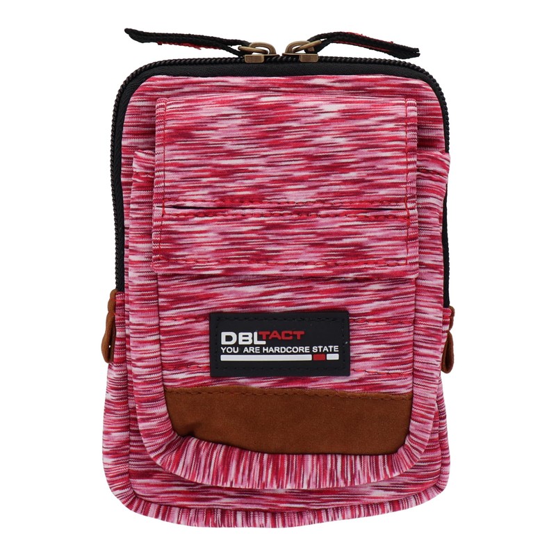 Sankyo Corporation DBLTACT Spandex Series Multi-Storage Case, 2 Pockets, Red