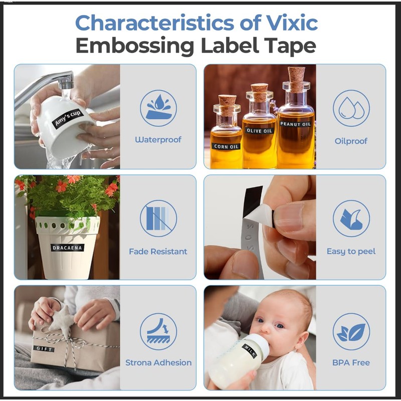 Vixic Embossing Label Maker Machine, Vintage Emboss Label Maker Manual,