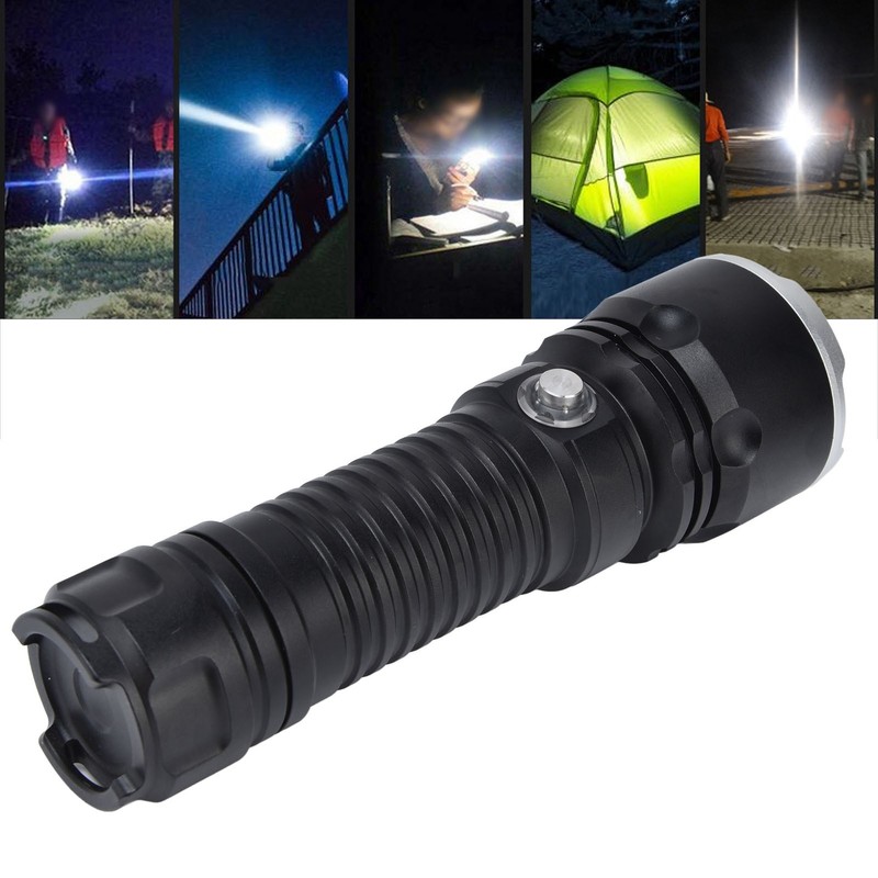 Dive Light IPX6 Waterproof 5000lm Adjustable Brightness Aluminium Alloy Durable