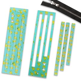 URROMA 2Pcs Acrylic Zipper Making Templates Tools Zip Pocket Template Hand Sewing Tools Kit Patchwork Ruler Sewing Tools for Beginners DIY Crafts