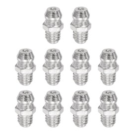 uxcell Grease Nipple, Grease Fittings, Nickel Plated Iron, Straight Grease Fittings, M6 x 1mm Threads, Hydraulic Grease Fittings, Accessories, Pack of 50