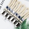 6 pcs Towel Clips, Metal Tea Towel Hooks with Woven