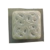 Qty-2 Decorative 3 1/2 inch Square Floral Plastic Craft Mold