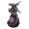 Ebros Lavender Dragon with LED Light On Lava Mountain 8.5