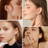 ALEXCRAFT Earrings Studs 925 Post 4 Pairs Silver Earring For