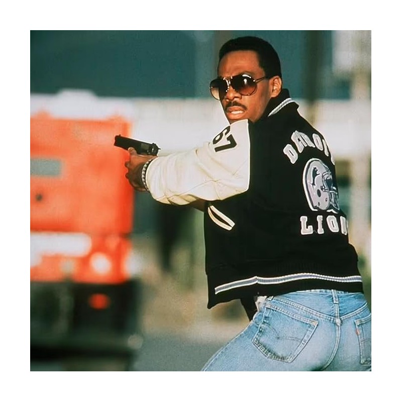 A-star plus Hills Cop Axel Foley Varsity Jacket | Men’s