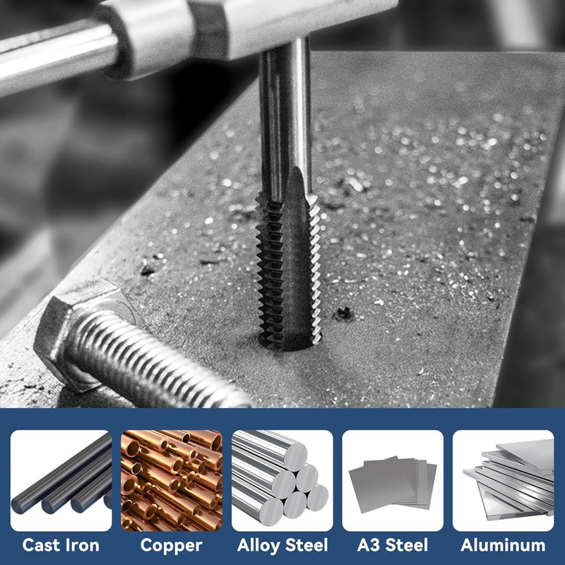 TOP-VIGOR M8 x 1mm Metric Left Hand Tap and Die