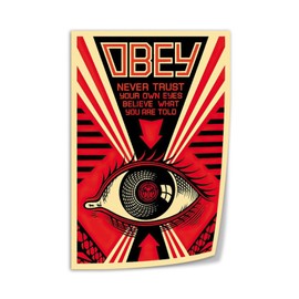 Shepard Fairey Poster Funny Eye Alert Poster George Orwell 1984 Poster 1Wall Poster Art Canvas Printing Gift Office Bedroom Aesthetic Poster 12x18inch(30x45cm) Unframe-style
