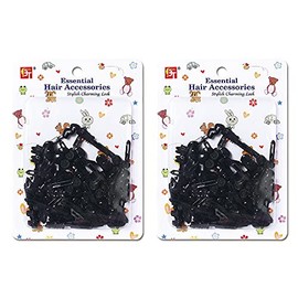 Hair Clips Barrettes Colorful Pairs Head Pins Accessories for Kids Children Girls Toddlers Women All Ages (Black)