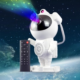 MAKTUL Astronaut Projector Starry Sky Galaxy, Night Light Children's Lamp 8 Modes, Bluetooth Speaker, Remote Control, Room Gadgets Cool Things, Original Gift 360° Rotation Star Projector