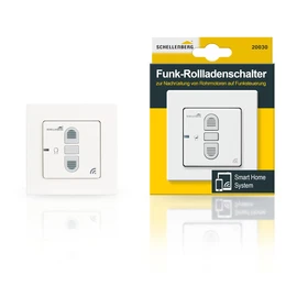 Schellenberg 20030 Smart Home Wireless Roller Shutter Switch & Wireless Shutter Switch, Retrofittable for Smart Drives, White