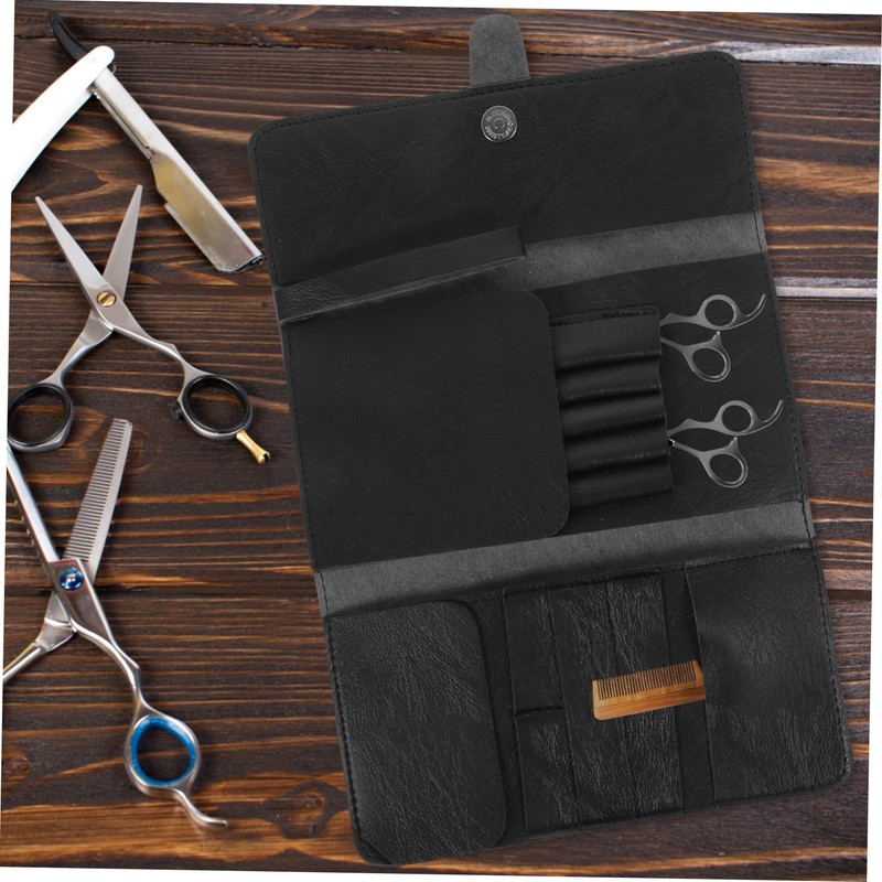 Healeved 1Pc Professional Leather Scissor Bag Durable Hair Styling Tool