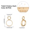 UNICRAFTALE Approximately 80 Pieces, 4 Colors, Inner Diameter 0.2 inch