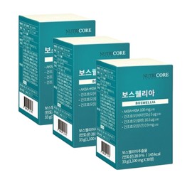 Nutricore Boswellia 1,100mg x 30 tablets x 3 boxes, 3 month supply / 뉴트리코어 보스웰리아 1,100mg x 30정 x 3박스 3개월분