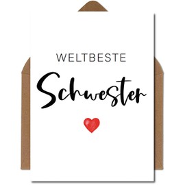 The Life Barn Postcard with Envelope World Best Sister Thank You Card Congratulations