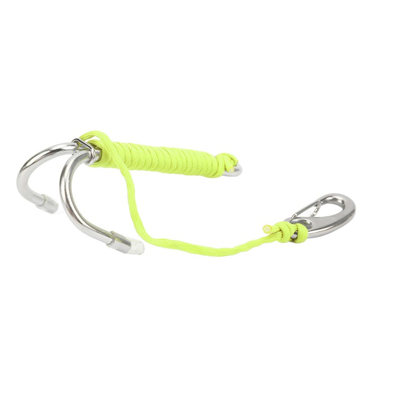 Diving Hooks Stainless Steel Double Reef Hook with Spiral Coil