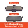 bella 10"x 20" Ceramic Fold-n-Store Dual Temp Griddle, Fits-anywhere Kitchenware,