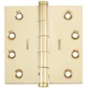 Baldwin 1040031INRP Unlaquered Square Mortise Hinge with Non Removable Pin,