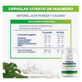 Citrato Magnesio Potasio 120 Cápsulas