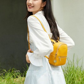 Girl's Cute Mini Backpack PU Leather Crossbody Bag Fashion Small Purse Lightweight Travel Shoulder Bag for Women Teens (green)