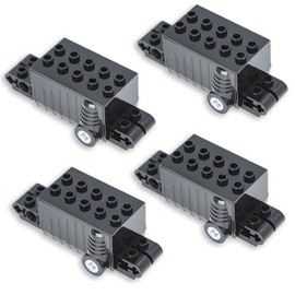 Technical Parts Pull Back Motor 9x4x2 2/3 Compatible with Major Brand Building Blocks 47715 MOC Pull Back Car Inertia Car Creative