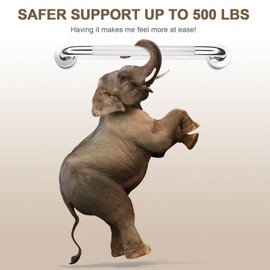 2 Pack Grab Bars for Elderly for Wall, Fit for 24 Inch Studs, Knurled Anti-Slip Bathroom Shower Grab Bars for Seniors, Safety Handicap Grab Bars for Shower, Shower Handles for Elderly, Tesuchan