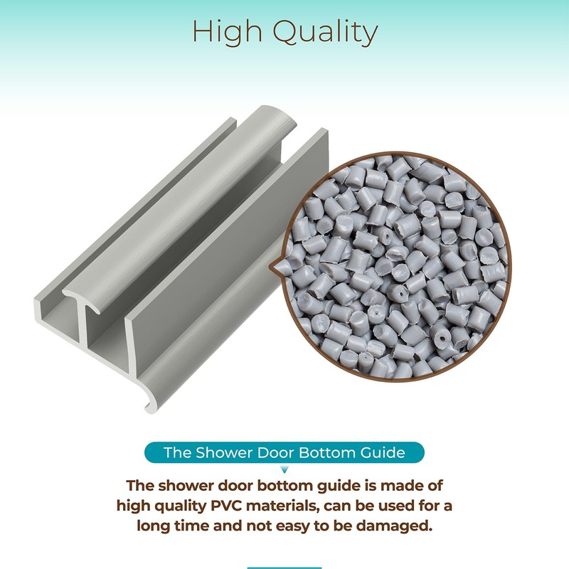 Shuisen Sliding Shower Door Bottom Guide for Glass Sliding Doors,