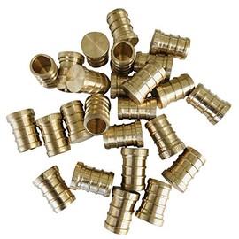 (Pack of 25) EFIELD Pex Plug 1/2" End Cap Pex Pipe Barb Crimp Brass Fitting, 1/2",(PEX1807092-25PCS)