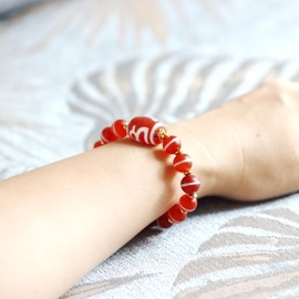 Fukugems Feng Shui Bracelets, Good Luck Beads Bracelets, Tibetan Agate Prayer Bracelets for Women, Men, Thoughtful Gifts for Mum, Girlfriends, Sisters, Stone