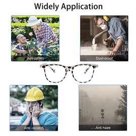 Weahoen Safety Glasses for Men Women Nurses Anti Fog Stylish Fashion Comfortable Safety Goggles with Side Shields Eye Protection for Adult Leopard