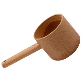 HOMSFOU bath spoon spoon shampoo wooden ladle wooden scoops sauna scoop wooden water scoop spoon bamboo water wine ladle large ladle bath salt ladle scoop Japanese-style China